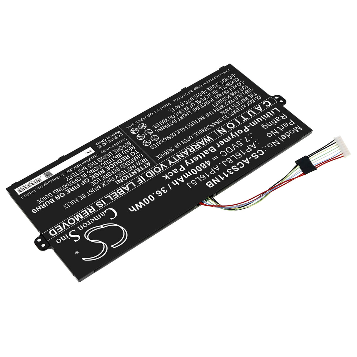 7.5v, Li-polymer, 4800mah, Battery Fits Acer Chromebook Spin 311 Cp311-3h, Chromebook Spin 311 Cp311-3h-k, 36.00wh Notebook, Laptop Cameron Sino Technology Limited
