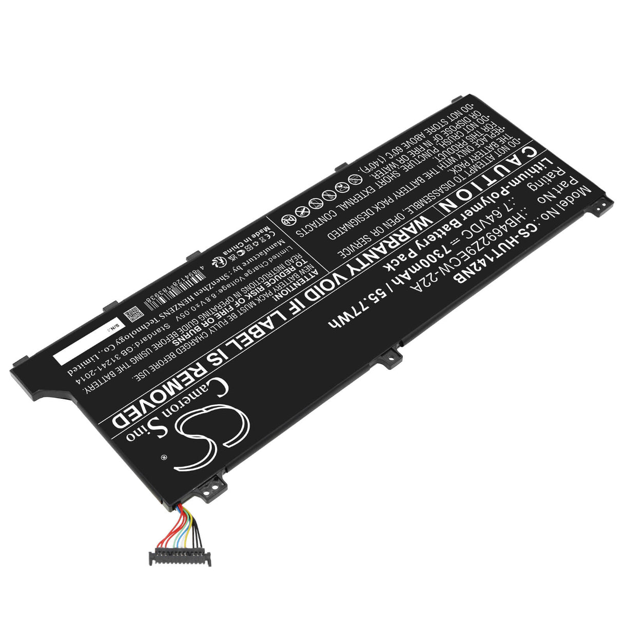 7.64v, Li-polymer, 7300mah, Battery Fits Huawei, Magicbook 14 2020, Matebook D 15 Ryzen 5 5500u, 55.77wh Notebook, Laptop Cameron Sino Technology Limited