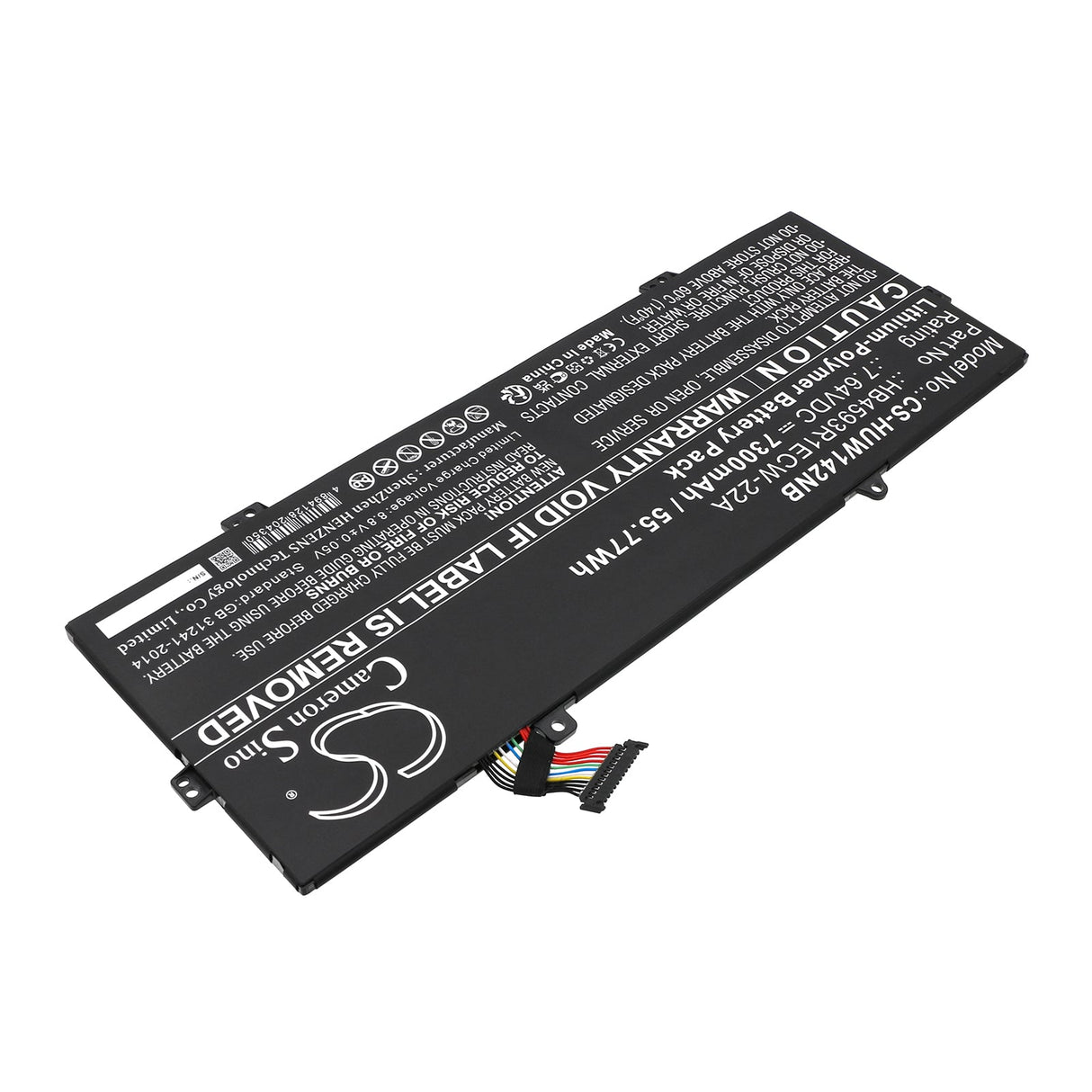 7,64v, Li-polymère, 7300mah, Batterie d'ordinateur portable compatible avec Huawei Matebook 14 2020, 55,77wh Ordinateur portable, Cameron Sino Technology Limited