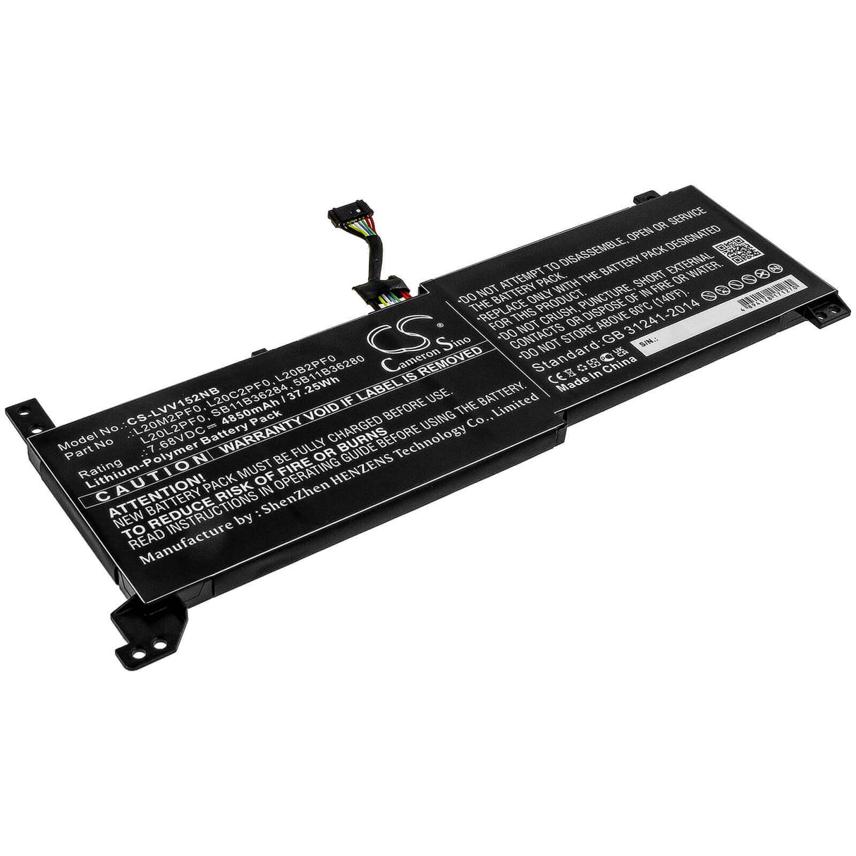 7.68v, Li-polymer, 4850mah, Battery Fit's Lenovo, Ideapad 3 14alc6, Ideapad 3 14itl6, Ideapad 3 15alc6, 37.25wh Notebook, Laptop Cameron Sino Technology Limited