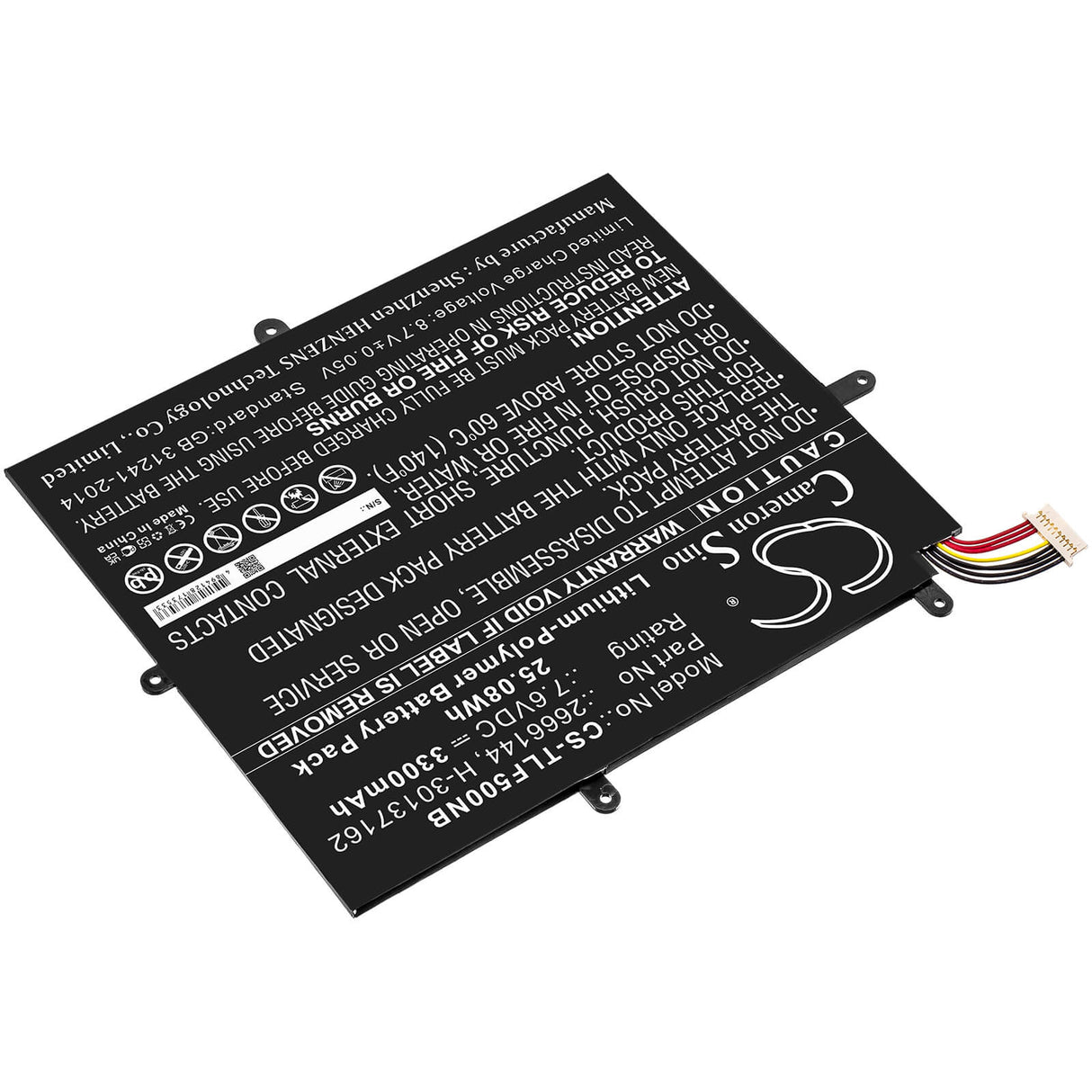 Batterie Li-polymère 7,6v, 3300mah, adaptée pour Jumper, Ezbook X1, 25,08wh Notebook, Laptop Cameron Sino Technology Limited