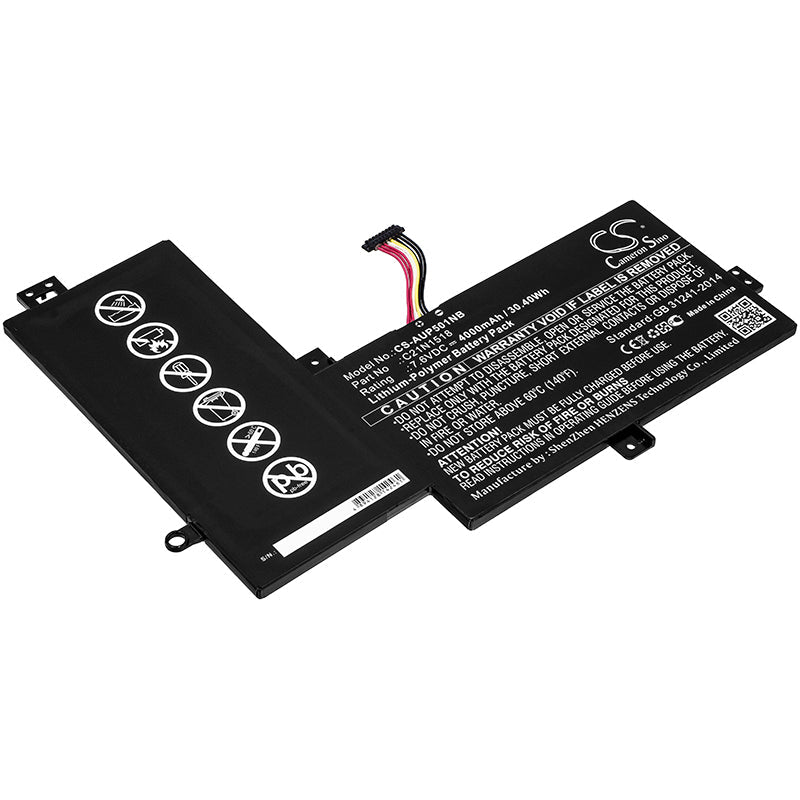 7.6V, Li-Polymer, 4000mAh, Notebook, Laptop battery fits Asus, Vivobook Flip Tp501, Vivobook Flip Tp501ua, 30.4Wh Notebook, Laptop Cameron Sino Technology Limited
