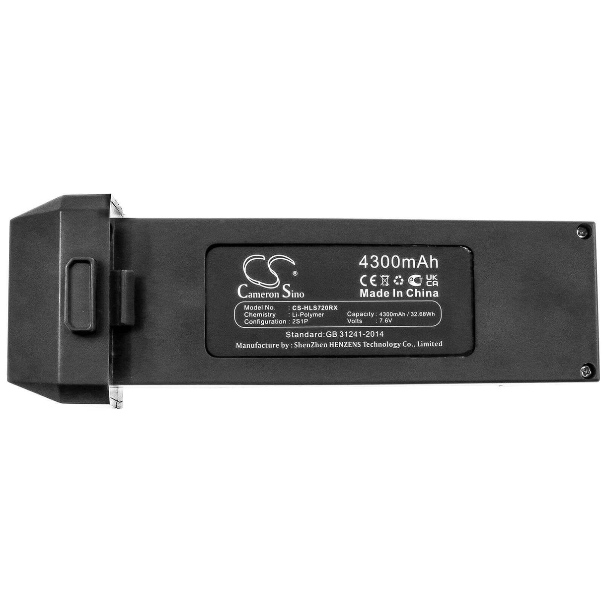 7.6V, Li-Polymer, 4300mAh, Drones battery fits Holy Stone, Sf8333106, Hs720, Hs720e, 32.68Wh Drones Cameron Sino Technology Limited