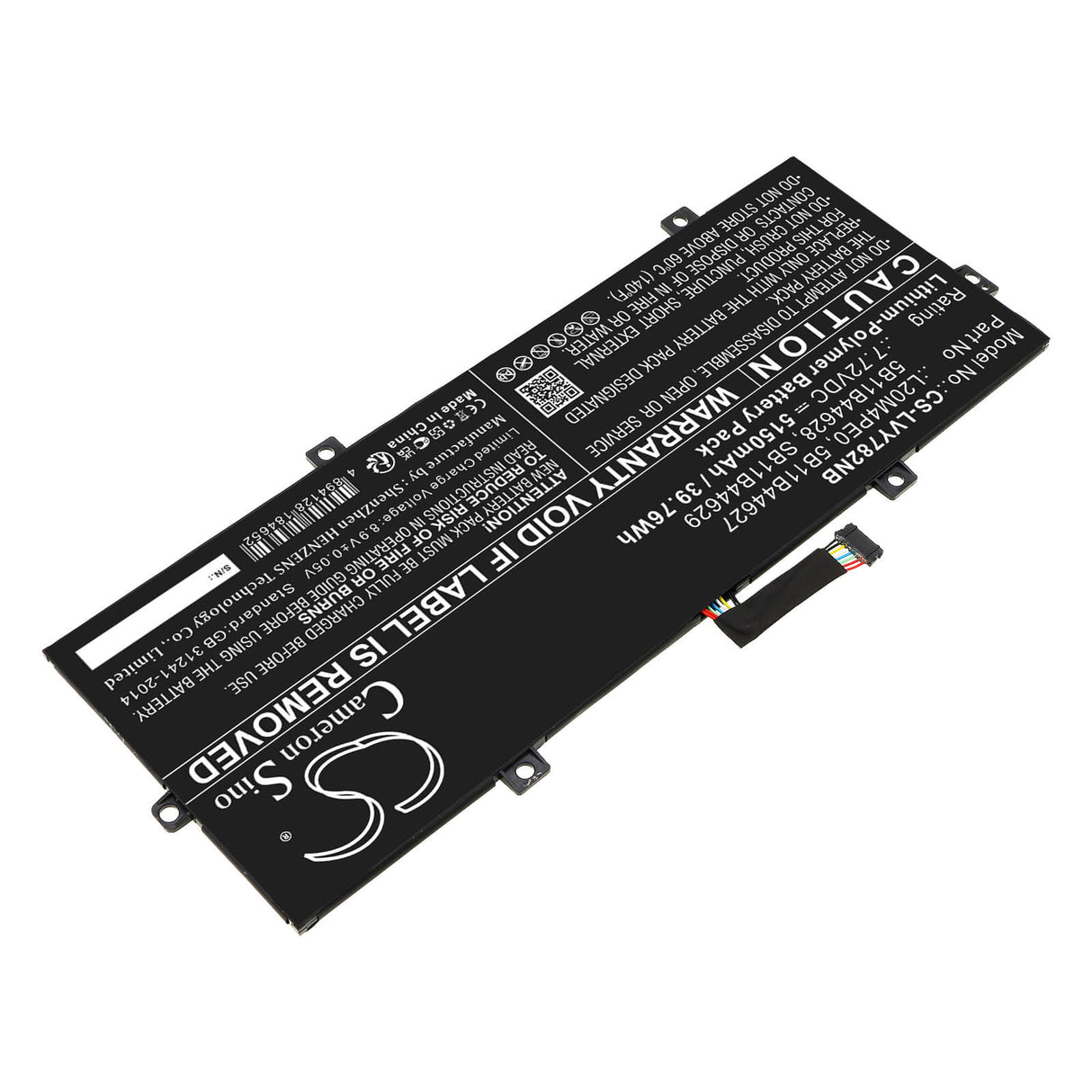 7.72v, Li-polymer, 5150mah, Battery Fits Lenovo, Yoga Duet 7 13itl6 82ma0005id, 39.76wh Notebook, Laptop Cameron Sino Technology Limited