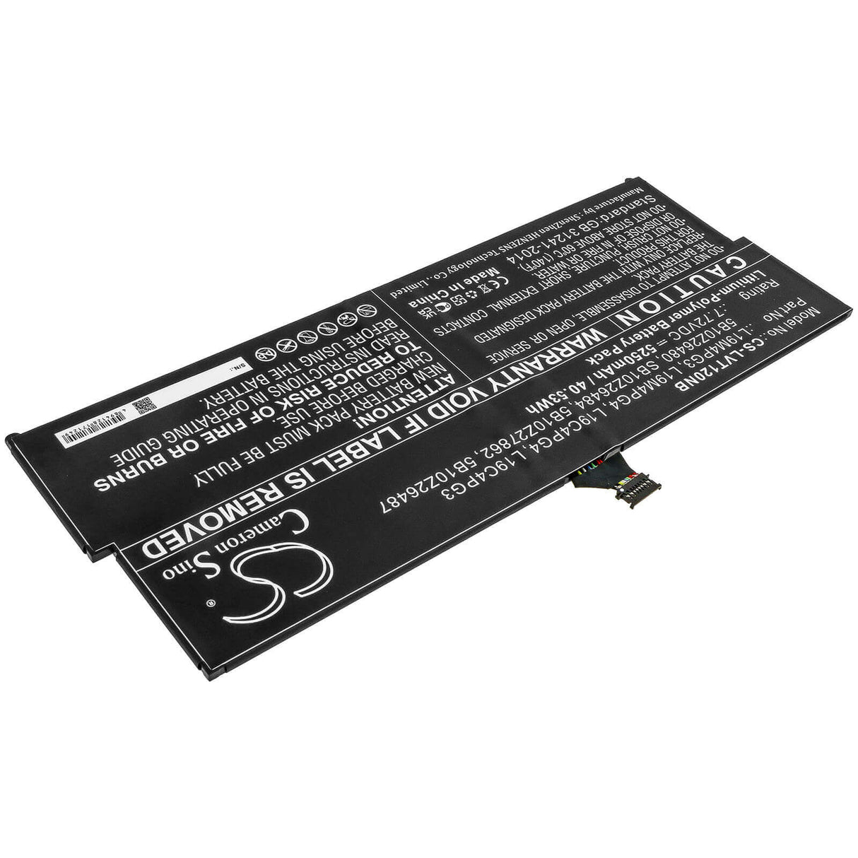 7.72v, Li-polymer, 5250mah, Battery Fit's Lenovo, Thinkpad X12 Detachable, 40.53wh Notebook, Laptop Cameron Sino Technology Limited