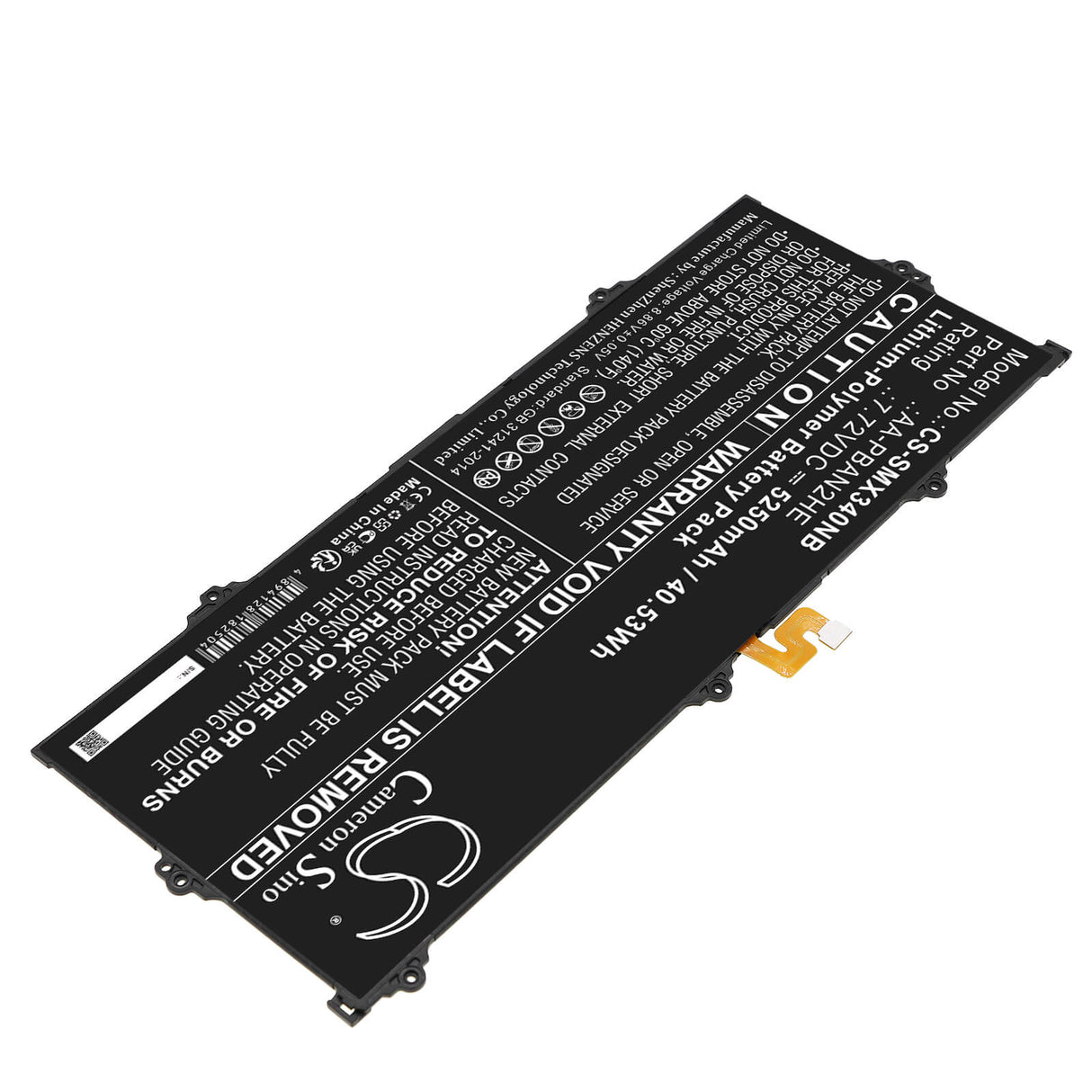 7.72v, Li-polymer, 5250mah, Battery Fits Samsung, Galaxy Book Go, Xe340xda-ka1it, 40.53wh Notebook, Laptop Cameron Sino Technology Limited