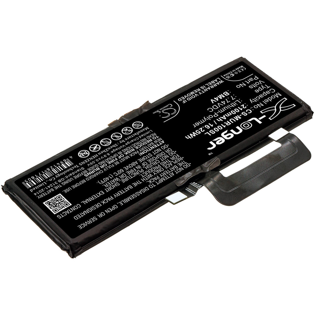 7.74V, Li-Polymer, 2100mAh, SmartPhone battery fits Xiaomi, Bm4v, M2007j1sc, Mi 10 Ultra, 16.25Wh Mobile, SmartPhone Cameron Sino Technology Limited (Smartphone)