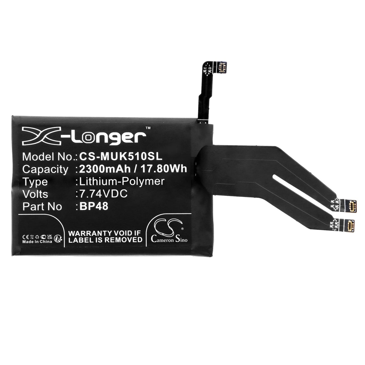 7.74V, Li-Polymer, 2300mAh, SmartPhone battery fits Redmi, Xiaomi, Bp48, K50 Gaming Edition, K50g, 17.8Wh Mobile, SmartPhone Cameron Sino Technology Limited (Smartphone)