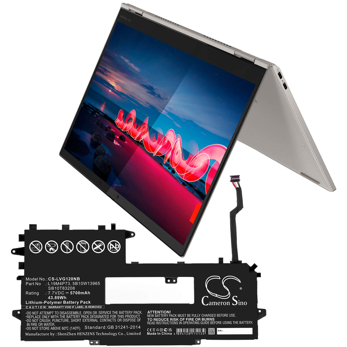 7.7v, 5700mah, Li-polymer Battery Fit's Lenovo, Thinkpad X1 Titanium Yoga G1 2, Yoga G1-2, 43.89wh Notebook, Laptop Cameron Sino Technology Limited