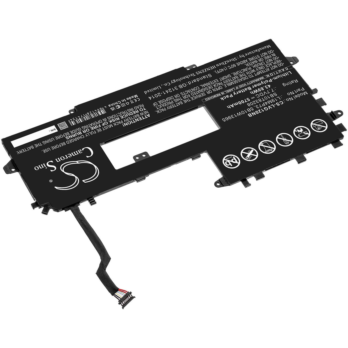7.7v, 5700mah, Li-polymer Battery Fit's Lenovo, Thinkpad X1 Titanium Yoga G1 2, Yoga G1-2, 43.89wh Notebook, Laptop Cameron Sino Technology Limited