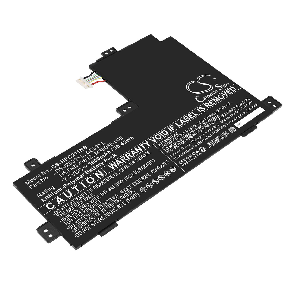 7.7v, Li-polymère, 3950mah, Batterie Compatible avec Hp, 3g0n5ua, 3g0n5uar, 30.42wh Ordinateur portable, Laptop Cameron Sino Technology Limited