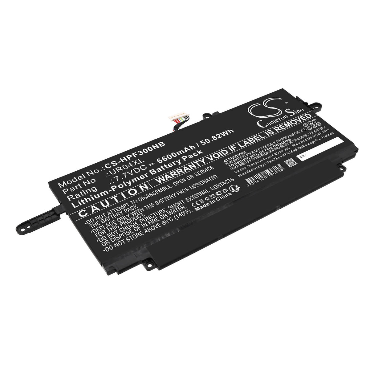 7.7v, Li-polymer, 6600mah, Battery Fits Hp, Elite Dragonfly Folio G3, 50.82wh Notebook, Laptop Cameron Sino Technology Limited