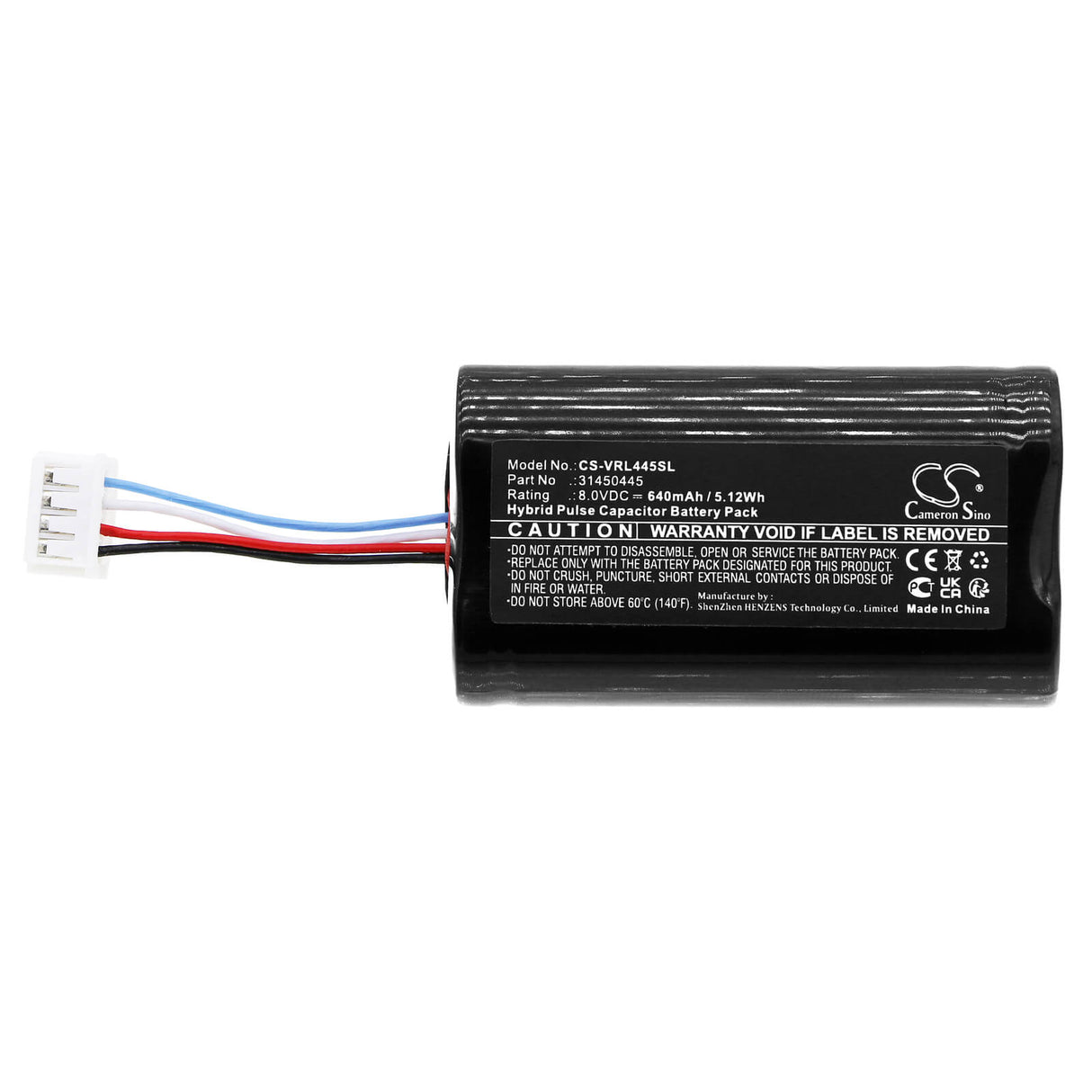 8.0v, Hpc, 640mah, Siren Alarm Battery Fits Volvo, C40, S60, 5.12wh Siren Alarm Cameron Sino Technology Limited