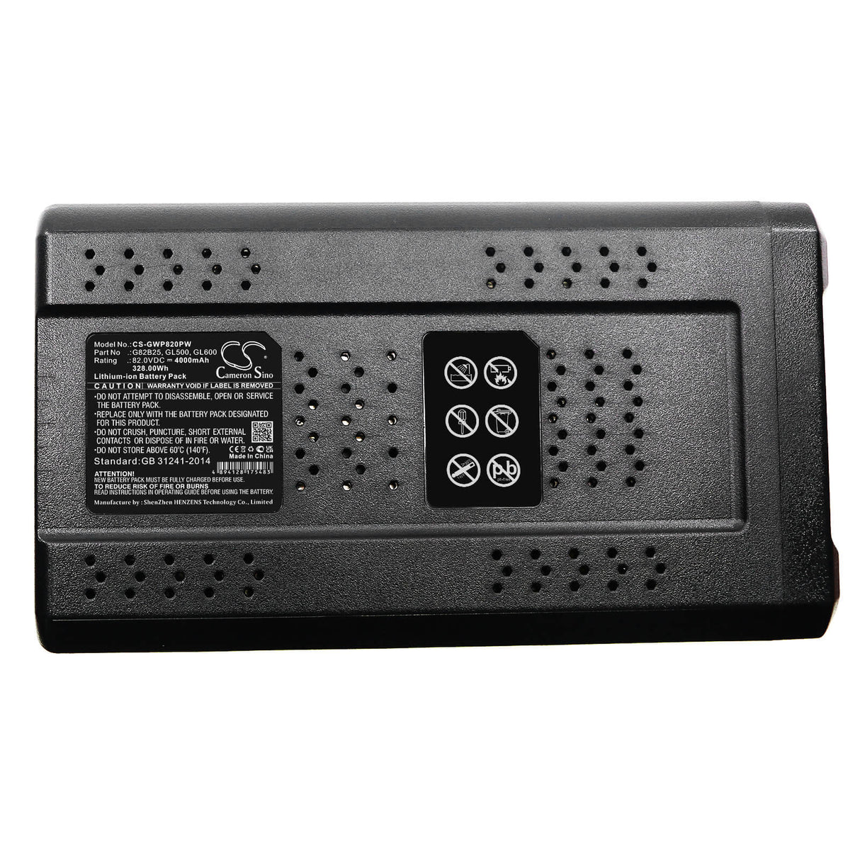 82.0V, Li-ion, 4000mAh, Gardening Tools battery fits Greenworks, G82b25, 82v 16" Li-ion Brushless Strin, 82v Hedge Trimmer. Gb500, 328.00Wh Gardening Tools Cameron Sino Technology Limited (Dangerous Goods)