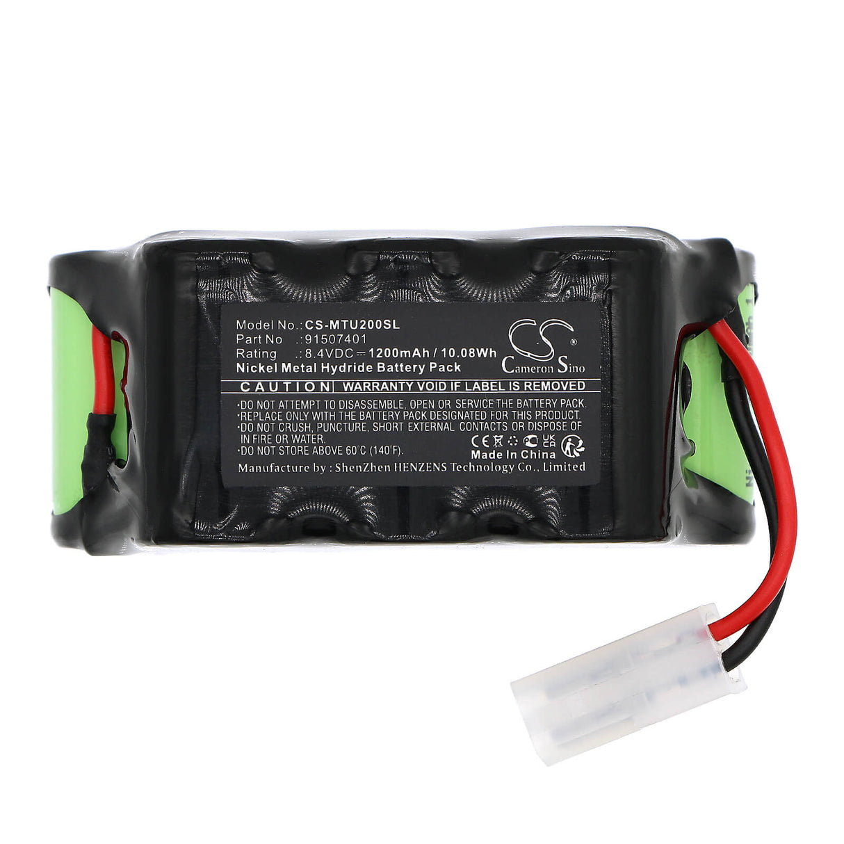 8.4V, Ni-MH, 1200mAh, Batterie d'équipement compatible avec M-tronic, 91507401, SDT-2000/U, 10.08Wh Équipement, Enquête, Test Cameron Sino Technology Limited