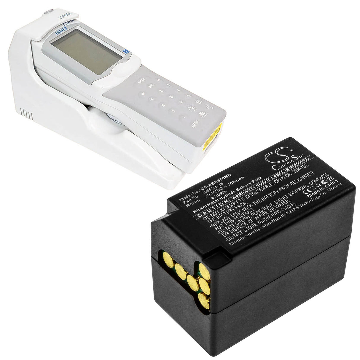 9.0V, Ni-MH, 700mAh, Medical battery fits Abbott, 06f23-55, An-500, I-stat 1, 6.30Wh Medical Cameron Sino Technology Limited (Medical)
