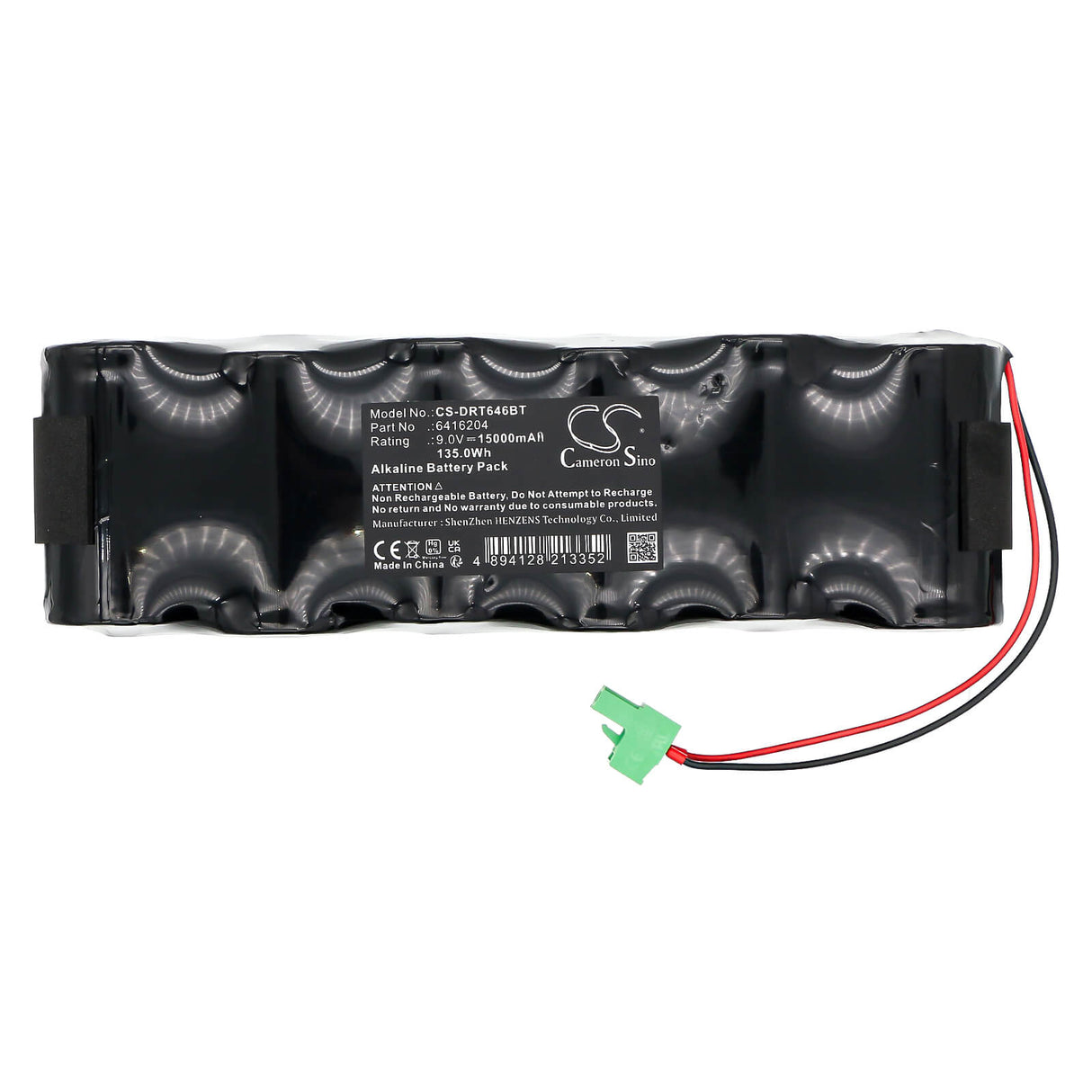 9.0V, Alkaline, 15000mAh, Alarm System battery fits Delta Dore, Bpx Bloc Pile Sirene, Sefrx, 135.0Wh Alarm System Cameron Sino Technology Limited (Dangerous Goods)