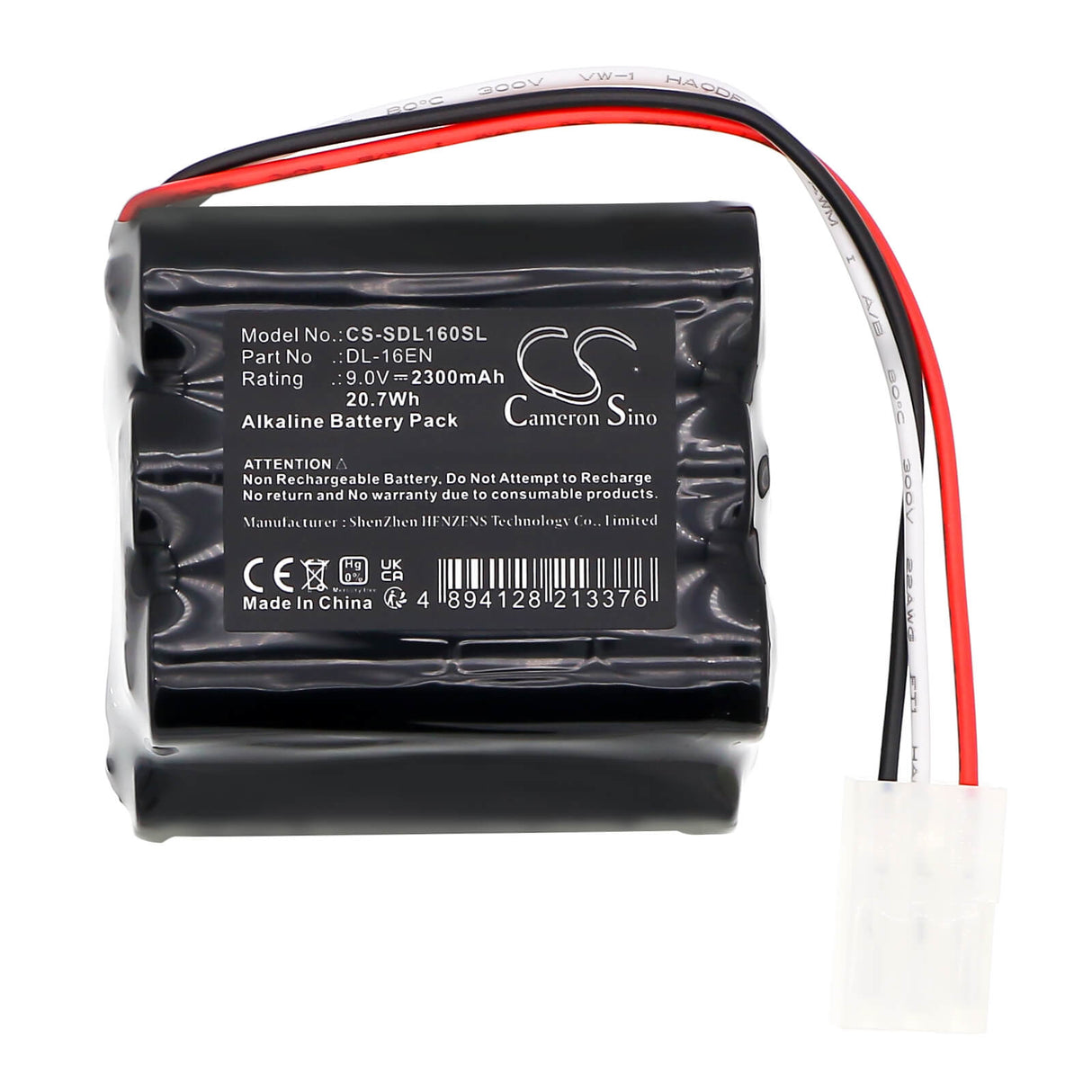 9,0V, Alcaline, 2300mAh, batterie de serrure de porte convient à Doorlock, Dl-16en, 20.7Wh Door Lock Cameron Sino Technology Limited