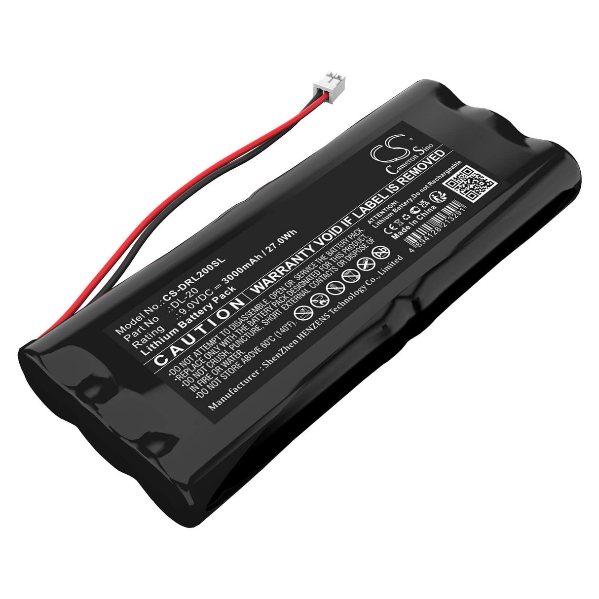 9.0V, Lithium, 3000mAh, Door Lock battery fits Intellikey, 100225, Pt00212l, 27.0Wh Door Lock Cameron Sino Technology Limited