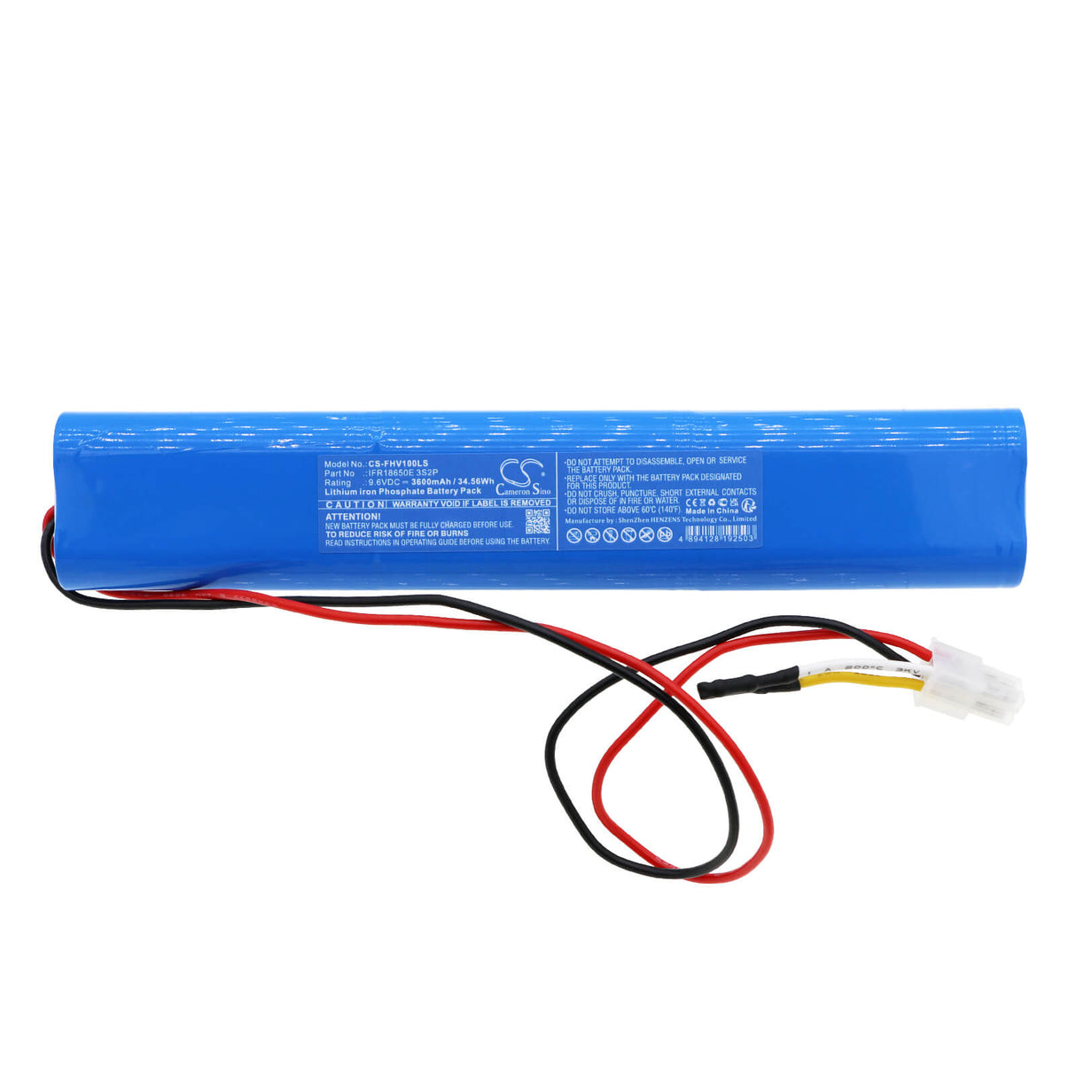 9.6V, LiFePO4, 3600mAh, batterie d'éclairage d'urgence compatible avec Fulham, Ifr18650e 3s2p, Hotspot Fhscp-unv-10p-l-sd, 34.56Wh Éclairage d'urgence Cameron Sino Technology Limited