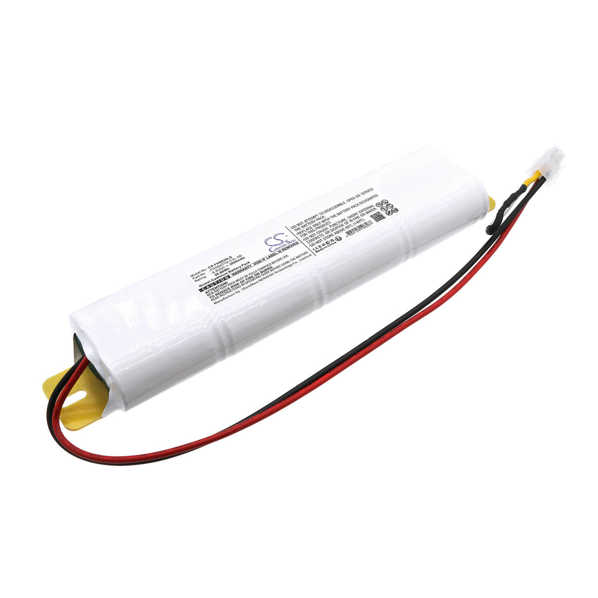 9.6V, Ni-CD, 3000mAh, Batterie d'éclairage d'urgence compatible avec Fullham, Fhsbatt8-c3l-sd, Fhsbatt8-c3l-sd, 28.80Wh Éclairage d'urgence Cameron Sino Technology Limited