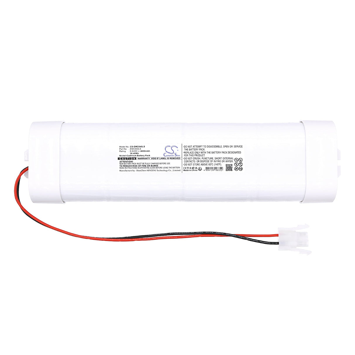 9.6V, Ni-CD, 4000mAh, Batterie d'éclairage de secours compatible avec 8DH4-0LA5, 38.4Wh Éclairage d'urgence Cameron Sino Technology Limited