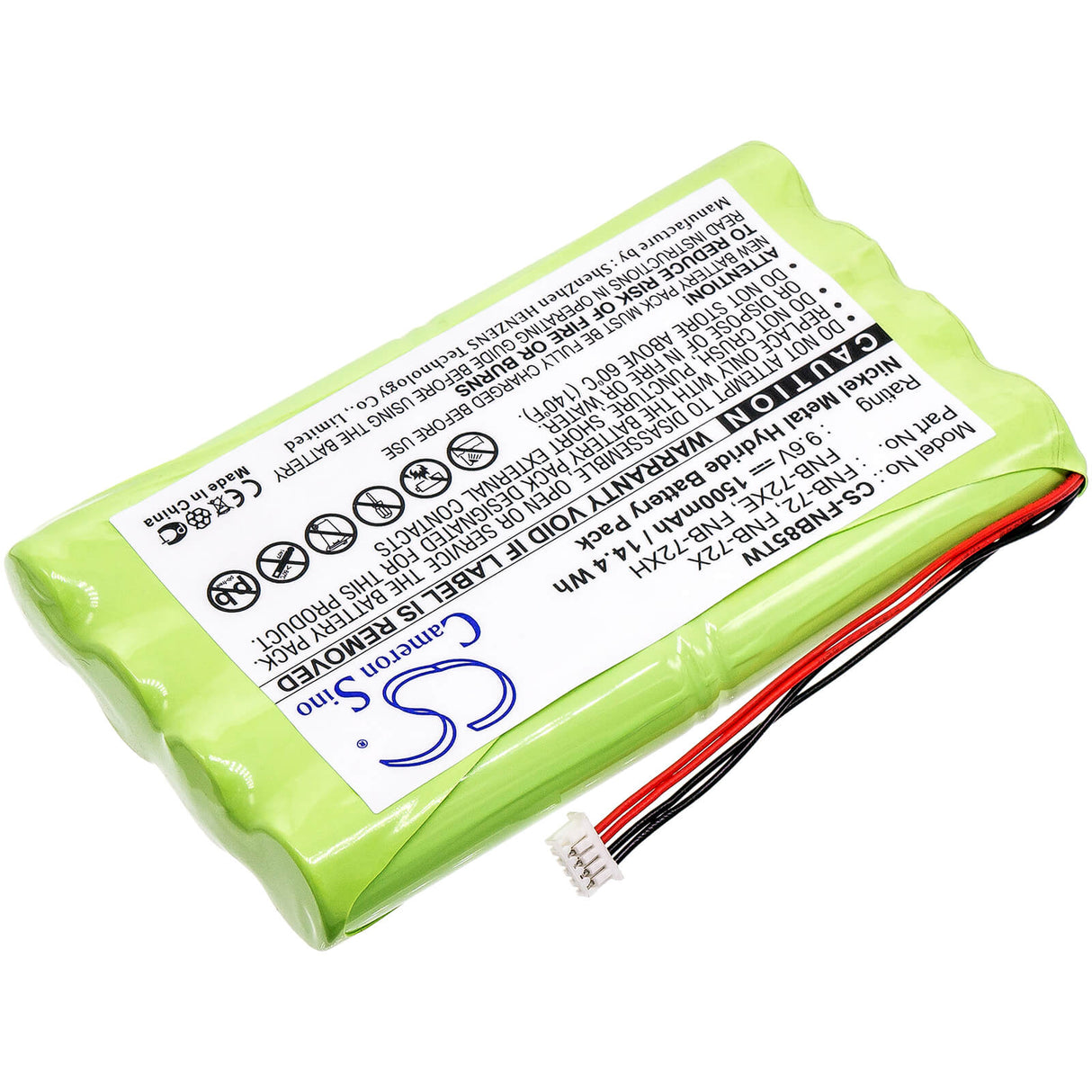 9.6V, Ni-MH, 1500mAh, Two-Way Radio battery fits Vertex, Yaesu, Fnb-72, Ft-817, Ft-817nd, 14.4Wh Two-Way Radio Cameron Sino Technology Limited