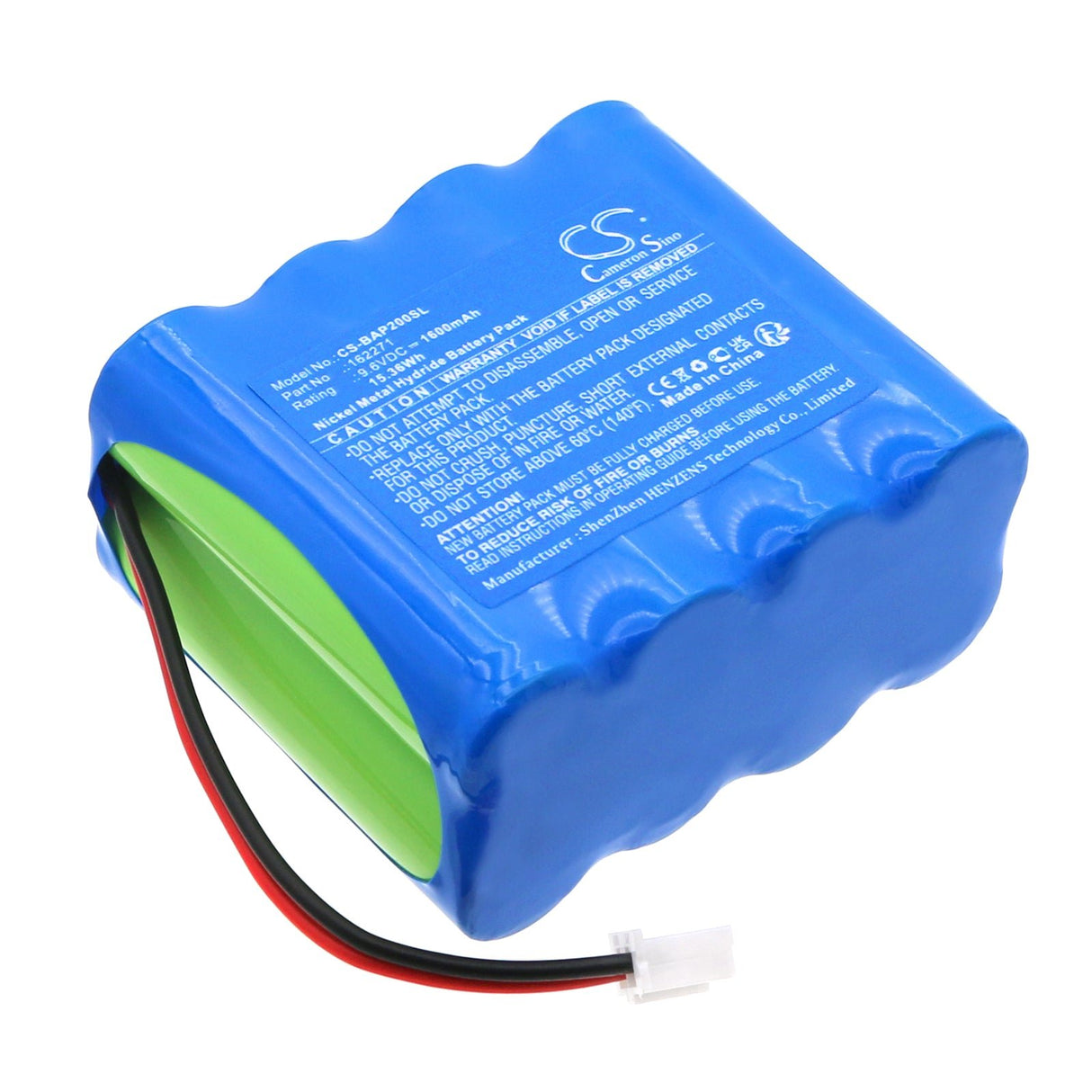 9.6V, Ni-MH, 1600mAh, Personal Care battery fits Beurer, Ap2, 15.36Wh Personal Care Cameron Sino Technology Limited