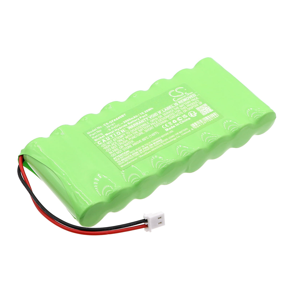 9.6V, Ni-MH, 2000mAh, Alarm Battery Fits Grothe, Fa64, Fa64-akku72, 19.20Wh Alarm System Cameron Sino Technology Limited