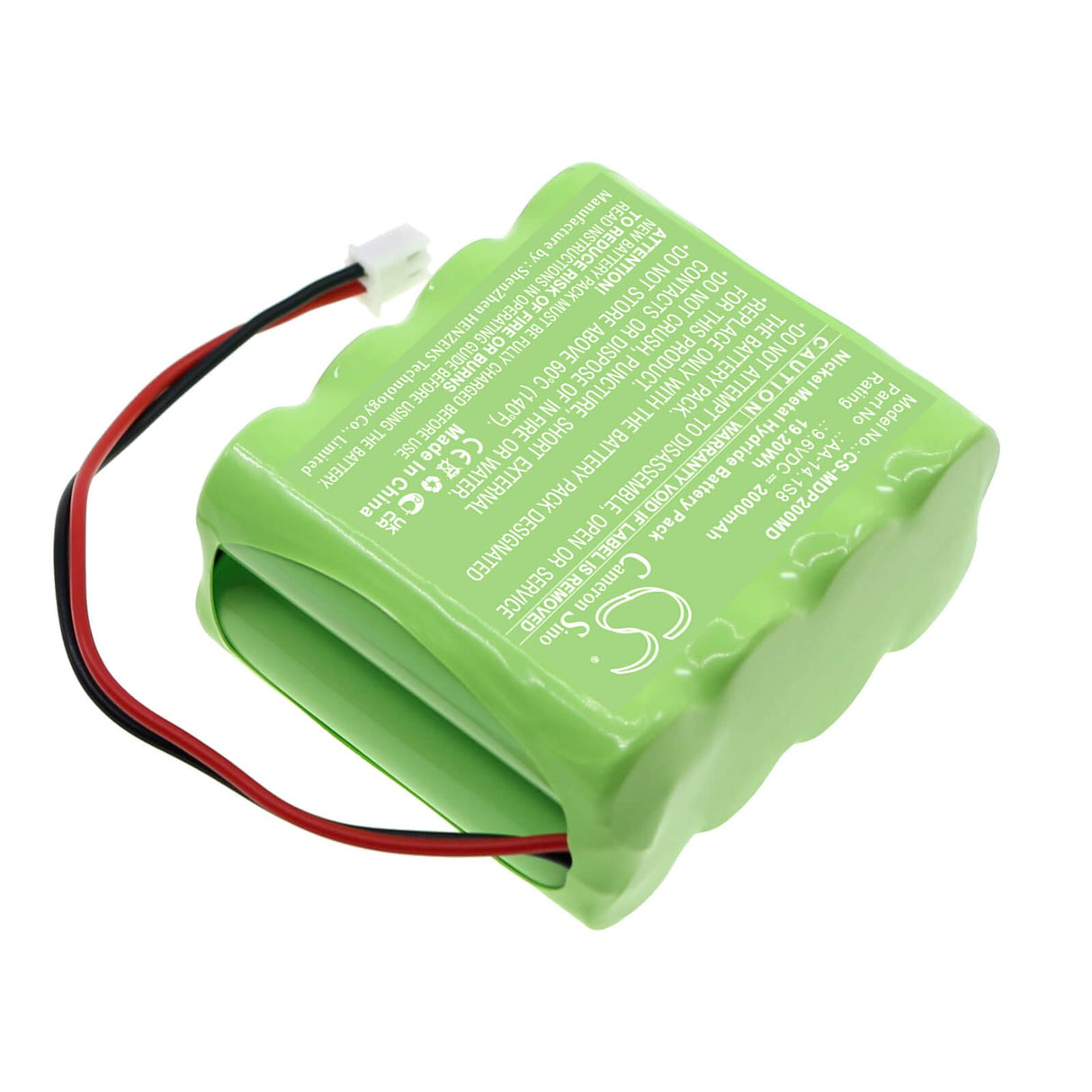 9.6V, Ni-MH, 2000mAh, Batterie médicale compatible avec Medima, Aa-14.1s8, Pompe à perfusion P, P2, 19.20Wh Medical Cameron Sino Technology Limited (Médical)