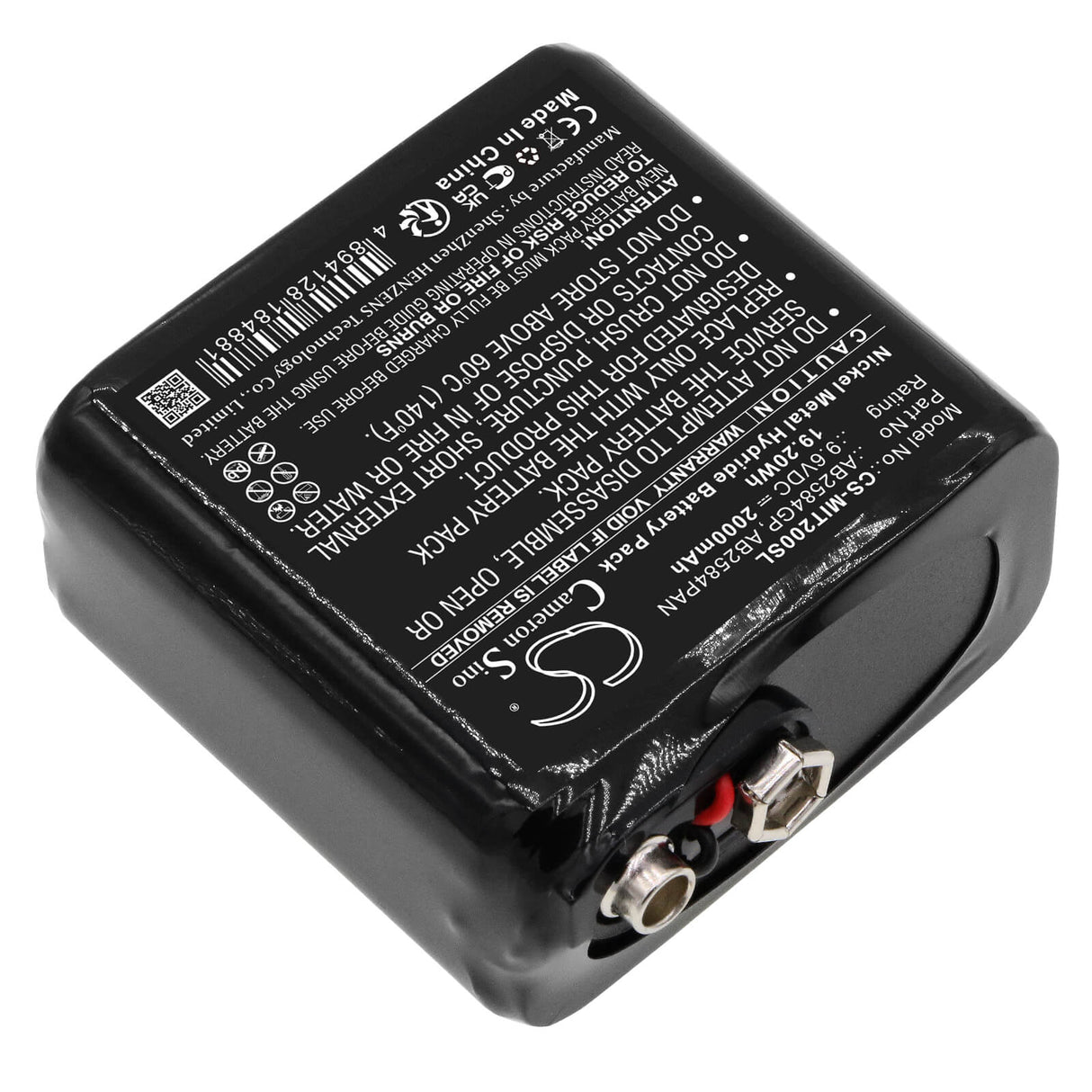 9,6V, Ni-MH, 2000mAh, batterie Smart Home compatible avec Megger, Ab2584 Gp, Tdr2000-c, Réflectomètre temporel Tdr2, 19,2Wh Smart Home Cameron Sino Technology Limited
