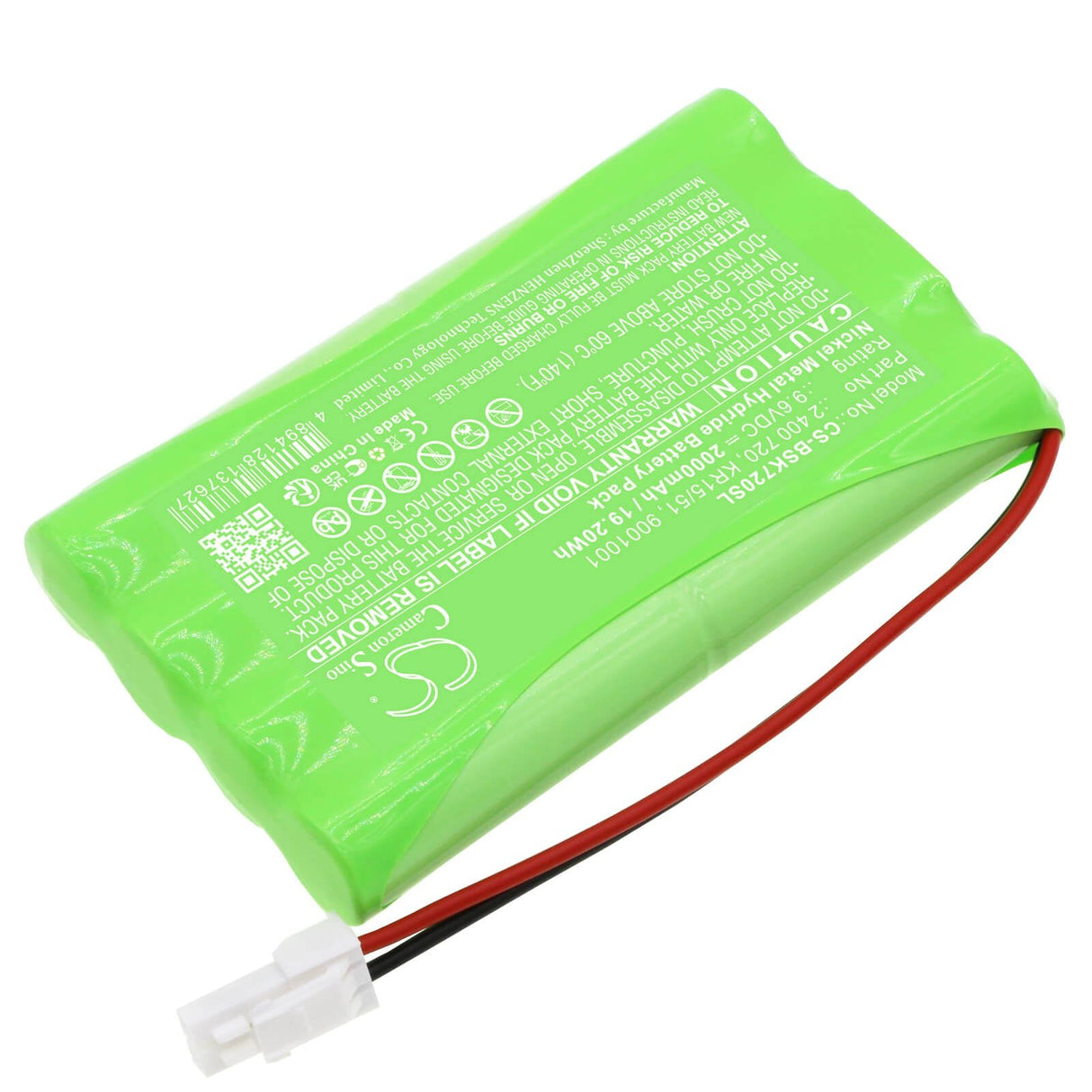 9.6V, Ni-MH, 2000mAh, batterie Smart Home compatible avec Somfy, 5071688a, Axovia 220b, Axovia 3s, 19.2Wh Smart Home Cameron Sino Technology Limited