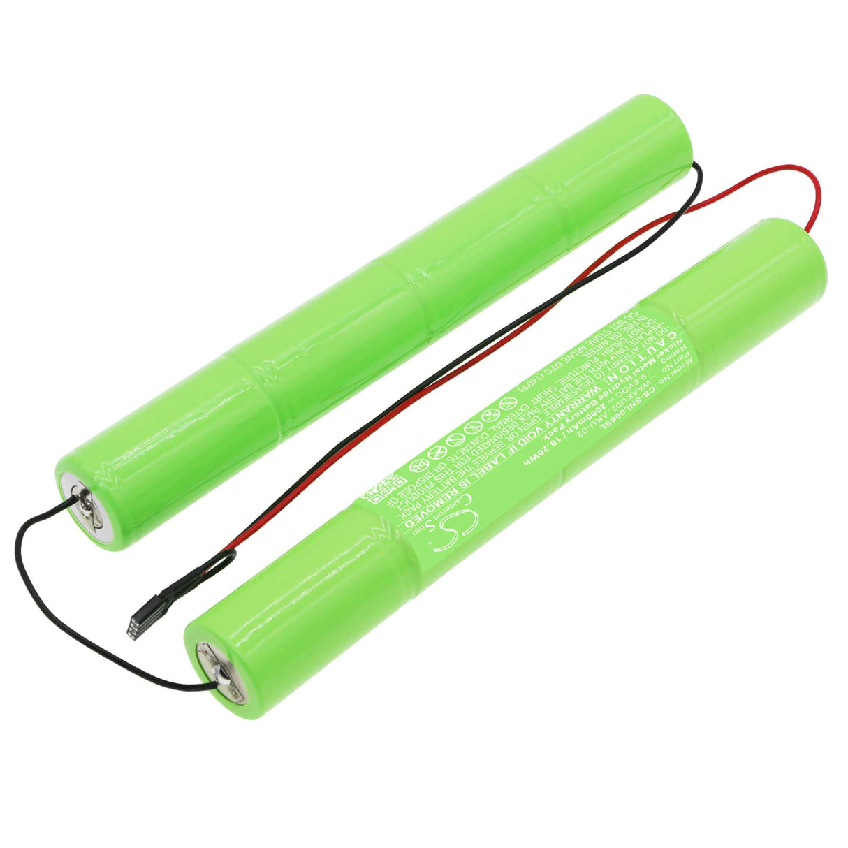 9.6V, Ni-MH, 2000mAh, Batterie d'équipement compatible avec Sonel, Aku-02, AKU-02, Index Cat. Waaku02, 19.2Wh Équipement, Enquête, Test Cameron Sino Technology Limited