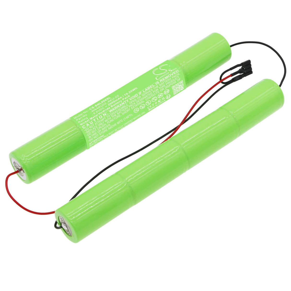 9.6V, Ni-MH, 2000mAh, Batterie d'équipement compatible avec Sonel, Aku-02, AKU-02, Index Cat. Waaku02, 19.2Wh Équipement, Enquête, Test Cameron Sino Technology Limited