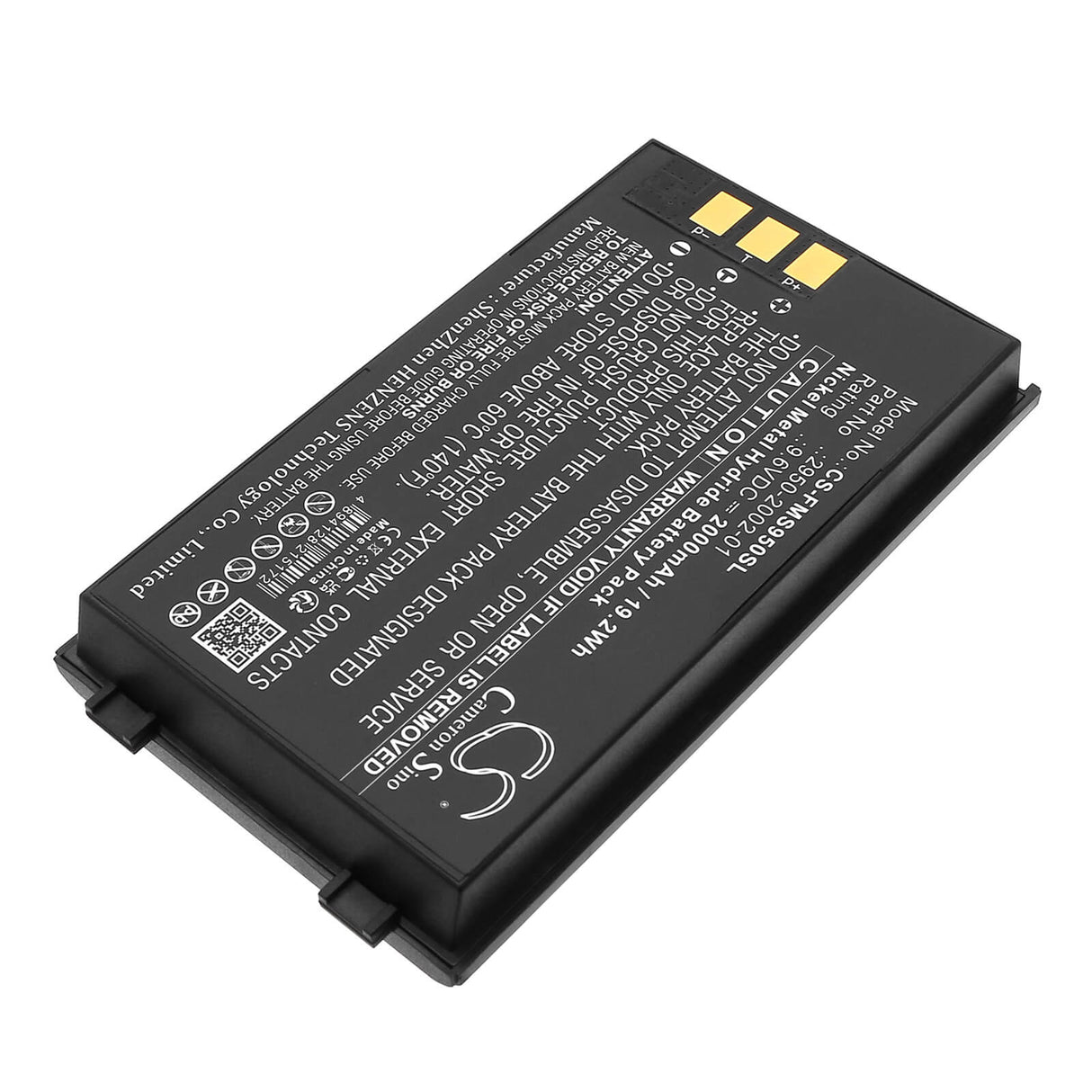 9.6V, Ni-MH, 2000mAh, Équipement, Enquête, Batterie de test compatible avec Fluke, 2950-2002-01, 6682252, 8092 01, 19.2Wh Équipement, Enquête, Test Cameron Sino Technology Limited