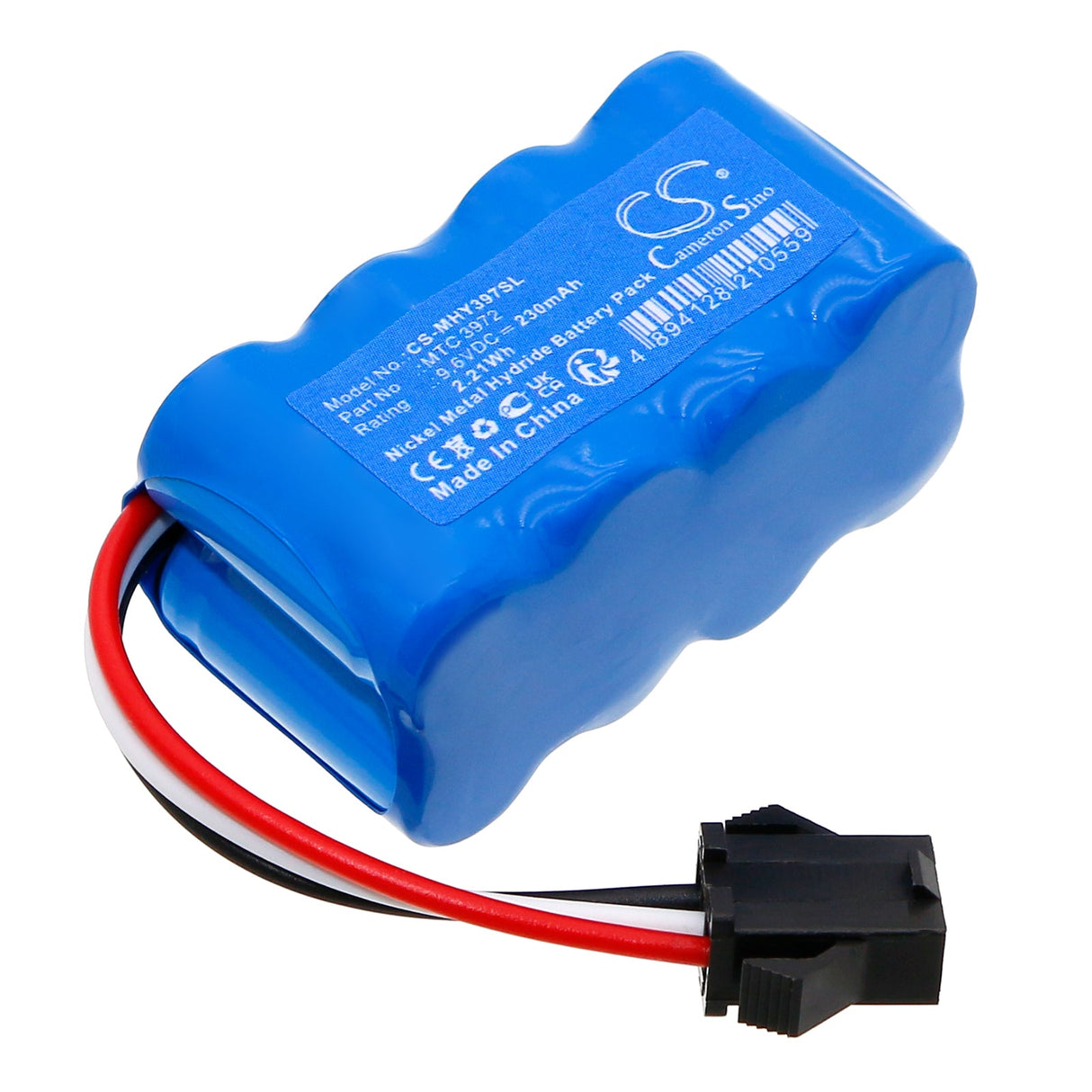 9.6V, Ni-MH, 230mAh, batterie Heli/Avion compatible avec Megatech, Hydro-fly, 2.21Wh Heli/Avion Cameron Sino Technology Limited