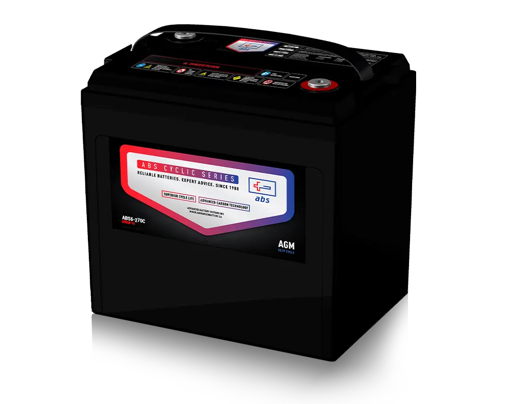 Hurricane 890 XTT Scrubber Battery Replacement – 24V Kit (4 × ABS6-270C 6V 225Ah AGM-GEL Deep Cycle) Sealed Lead Acid ABS