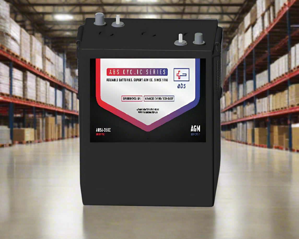 Batterie AGM à cycle profond de 6 volts 385 ampères-heures (double borne) pour autolaveuses et autres équipements scellés au plomb-acide ABS