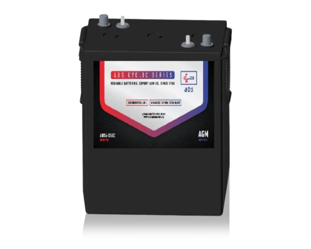 Batterie AGM à cycle profond de 6 volts 385 ampères-heures (double borne) pour autolaveuses et autres équipements scellés au plomb-acide ABS