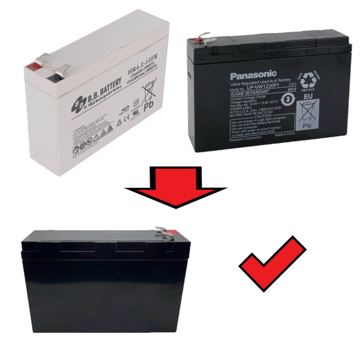 12V 4.5Ah AGM Battery Replacement for BB HR4.2-12FR & Now discontinued Panasonic Models Sealed Lead Acid (Special) CB Generic