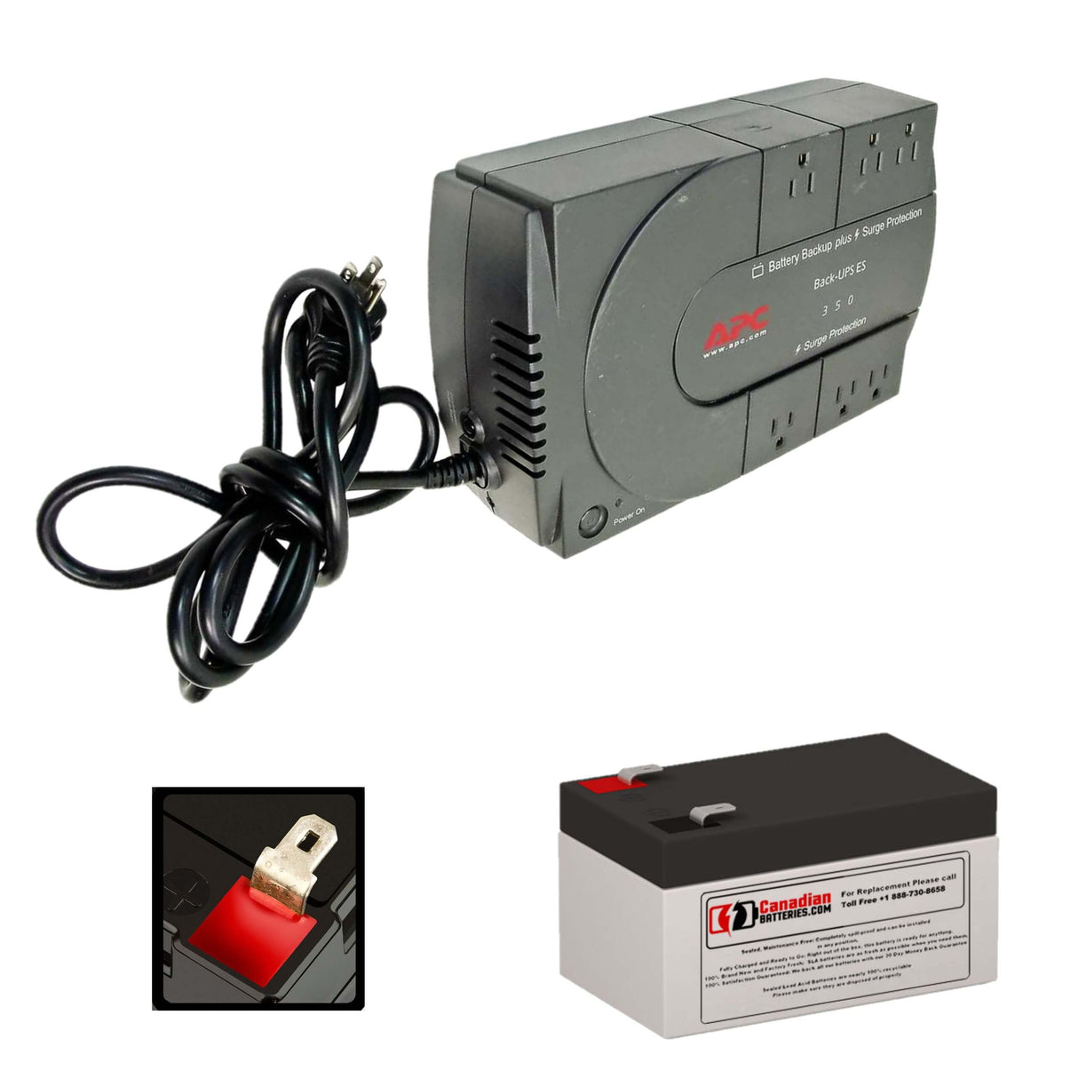 Batterie Be350c Apc Back UPS Es, 1 x 12V 3.5Ah Batteries UPS Gamme CB