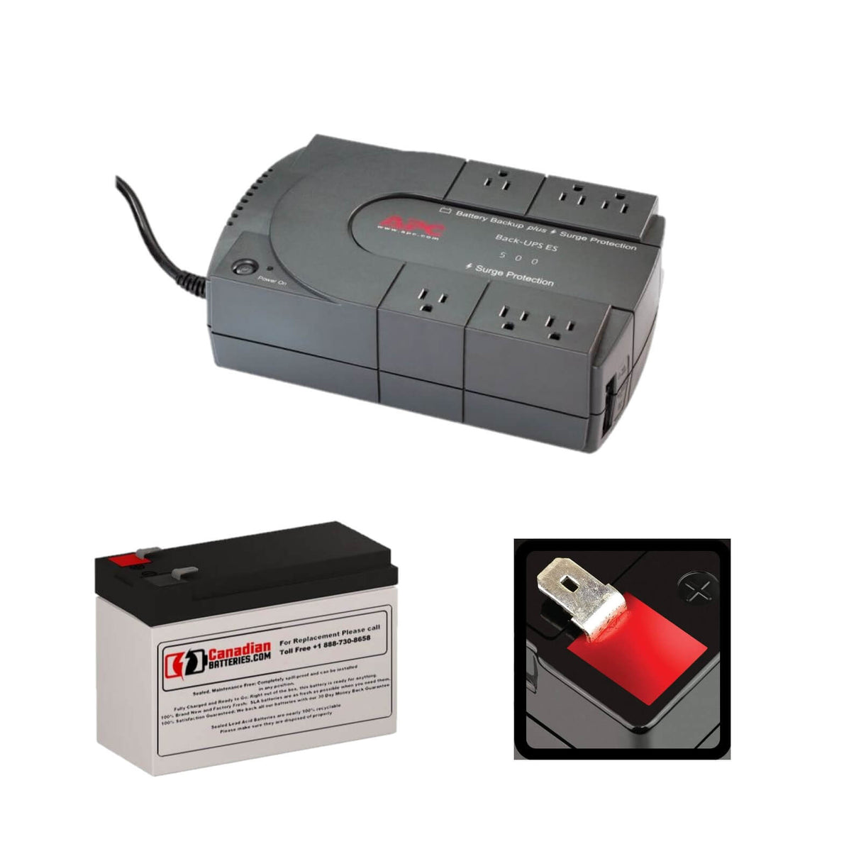 UPS Battery for APC Back-UPS ES BE500U Replacement – 12V 7Ah RBC2 AGM Battery UPS Batteries CB Range