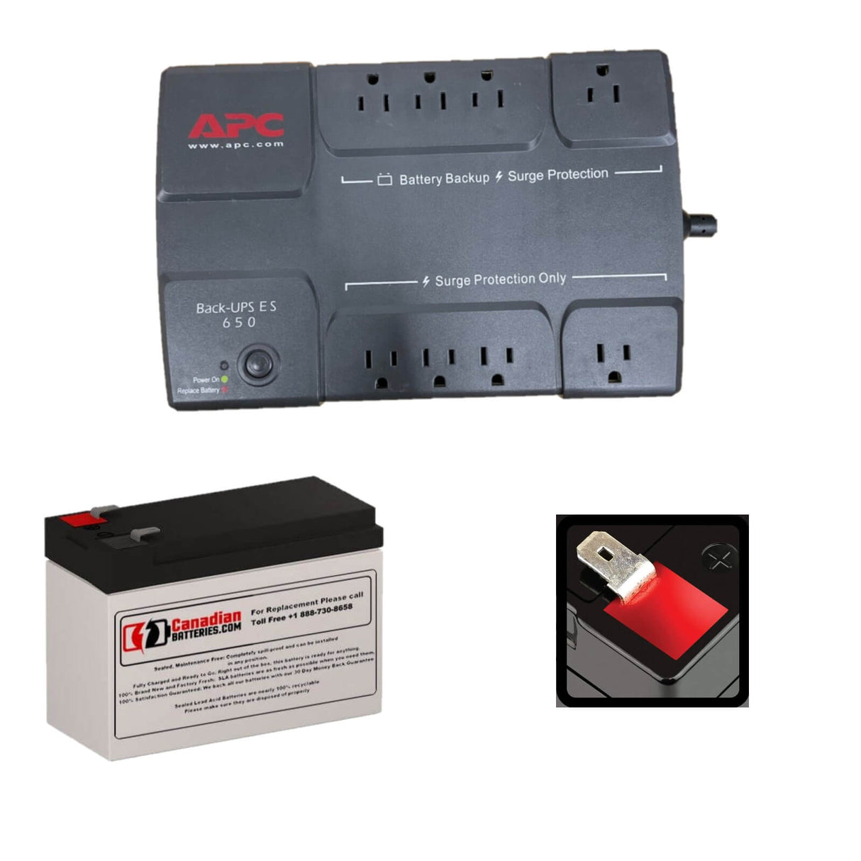 UPS Battery for BE650R ES APC Back-UPS ES – 12V 9Ah Replacement RBC110 UPS Batteries CB Range