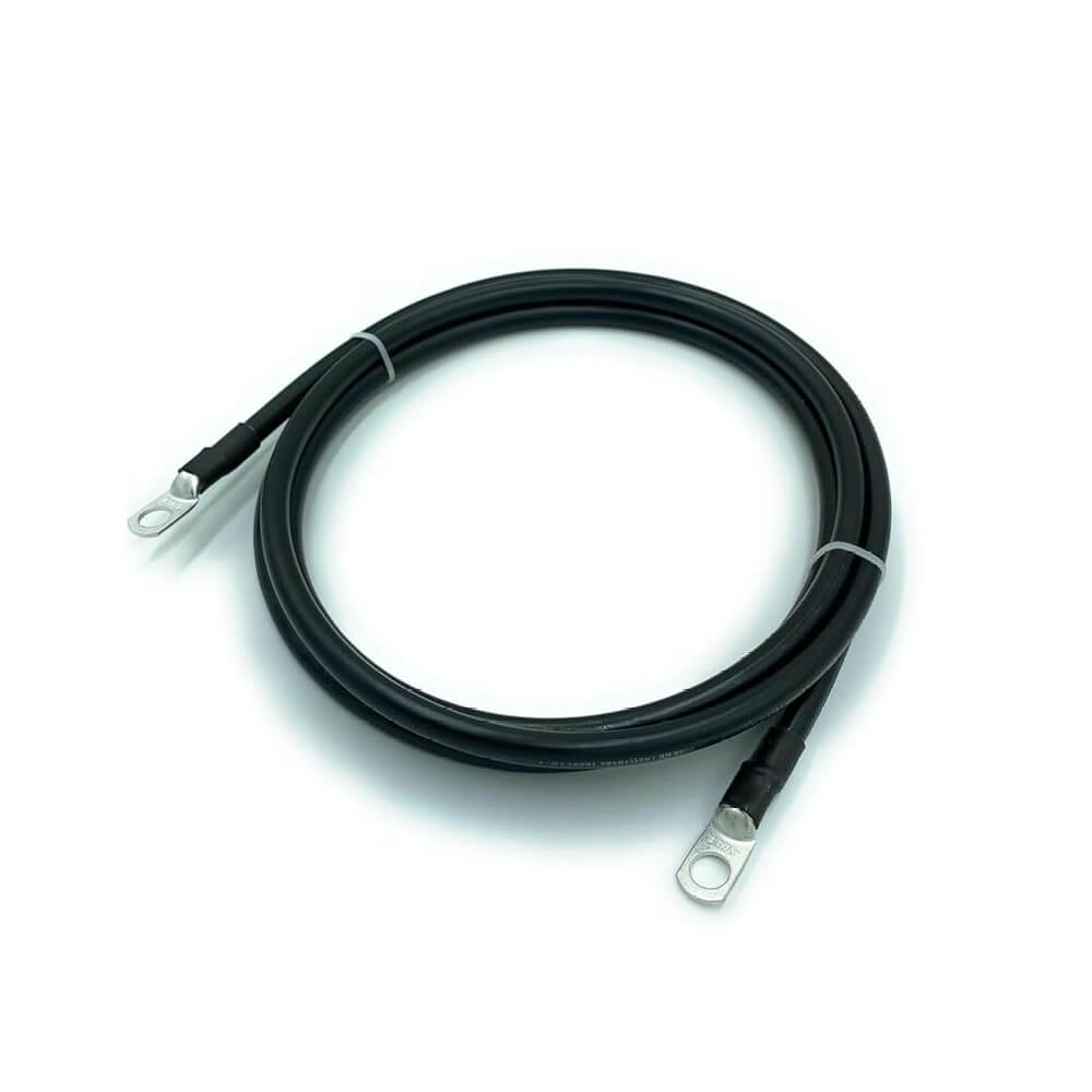 4 AWG Pure Copper Battery Cables – Fully Assembled, 1–15ft, Positive & Negative Leads for Car, Truck, RV, Solar, and Camper Sealed Lead Acid (Special) CB Generic 1Ft - M8 -BLACK