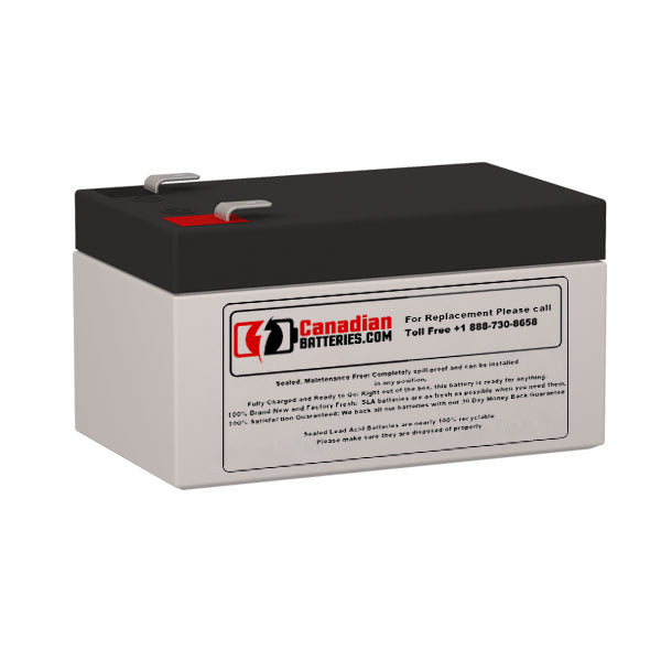 12V, 1.2Ah, replacement battery for Yuasa Np1.2-12 with F1 terminals Sealed Lead Acid CB Generic