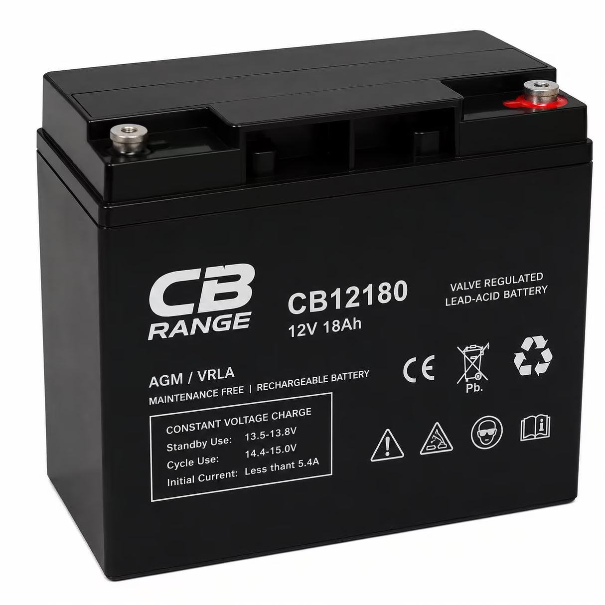 Power-sonic PS-12180 Replacement Battery 12V 18Ah AGM M5 Sealed Lead Acid CB Generic