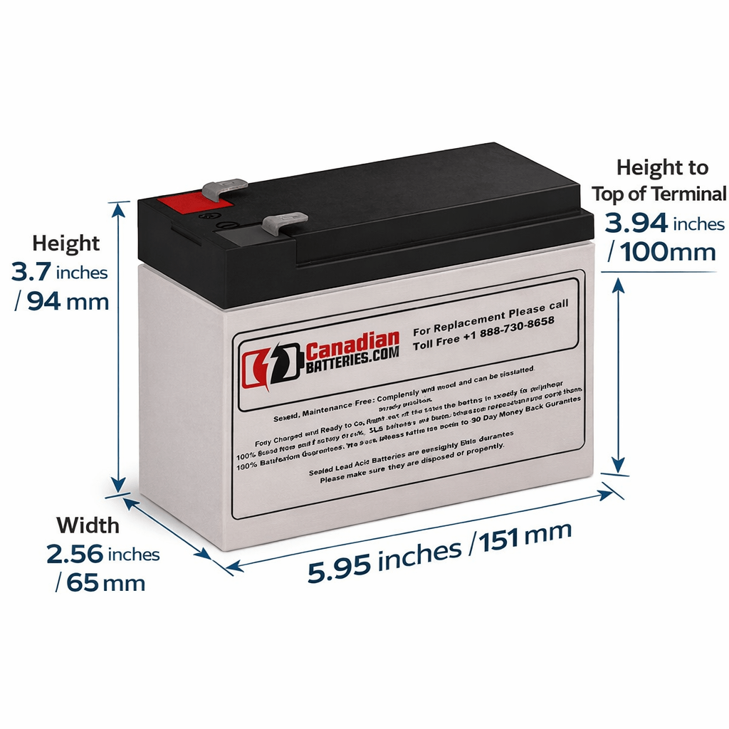Batteries For Powerware Pw9130l2000t-xl UPS, 8 X 12v, 9ah - 108wh UPS Batteries CB Range