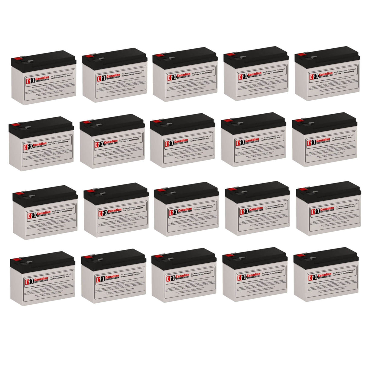Batteries For Cyberpower Ol10000rt3u UPS, 20 X 12v, 9ah - 108wh UPS Batteries CB Range