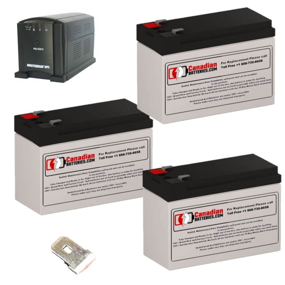 Batteries pour Minuteman Pro 1500ie UPS, 3 x 12v, 9ah - 108wh Batteries UPS Gamme CB