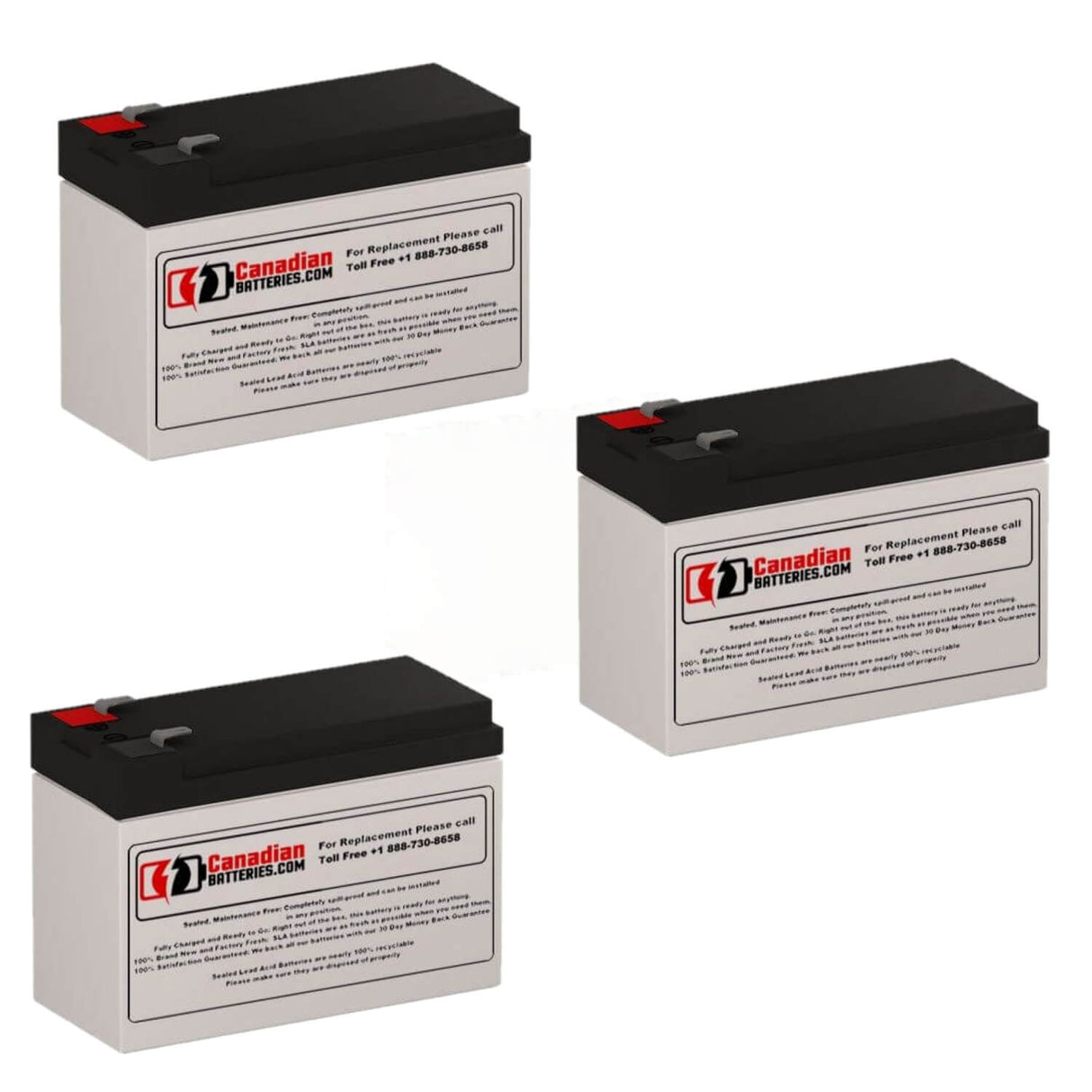 Batteries pour Powerware Pw9130l1000t-xl UPS, 3 x 12v, 9ah Batteries UPS Gamme CB